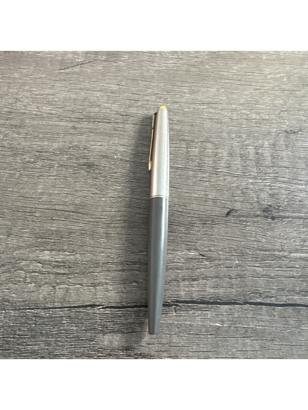PARKER 45  GREY  FOUNTAIN PEN FINE STEEL